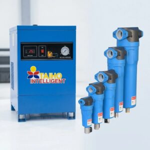 Taiho Intelligent refrigerated air dryer with compressed air line filters in different sizes